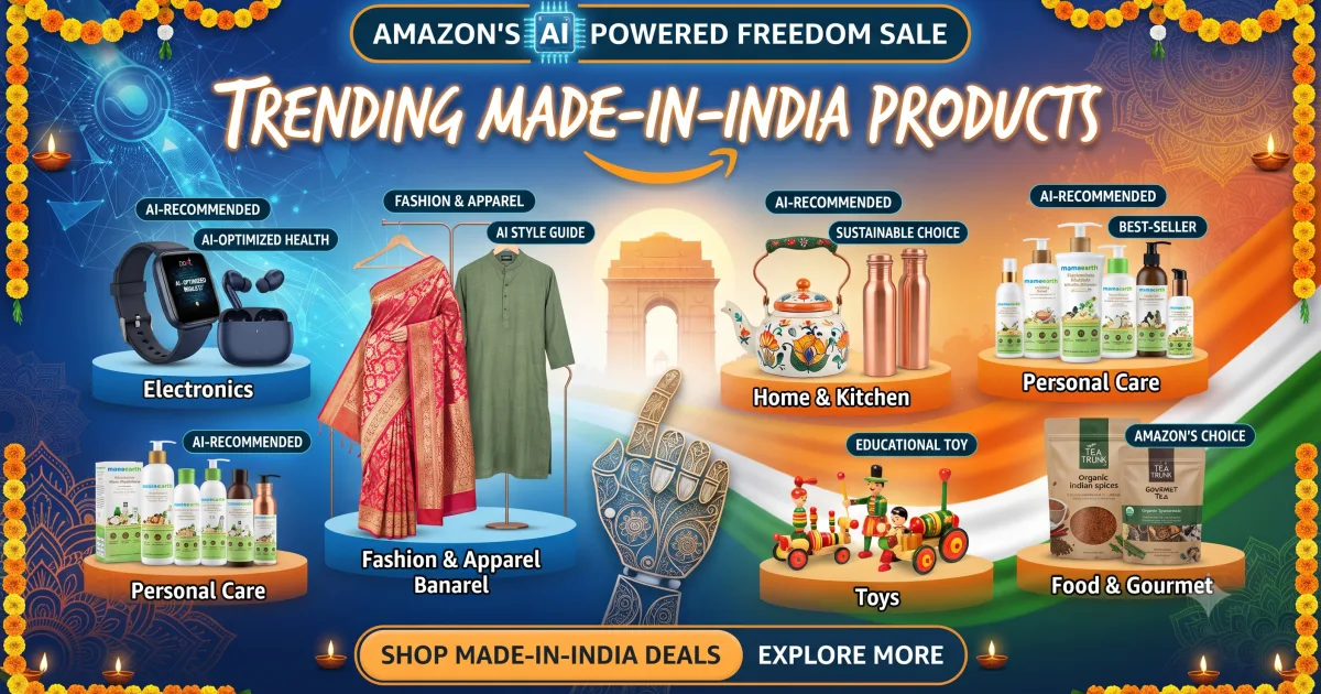 Made-in-India Products Trending in Amazon's AI-Powered Freedom Sale